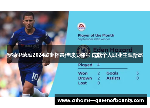 罗德里荣膺2024欧洲杯最佳球员称号 成就个人职业生涯新高